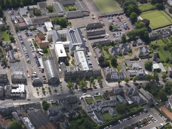 Oblique aerial view of Haddington County Buildings, taken from the N.
