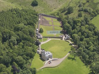 Oblique aerial view of Hopes House, taken from the W.