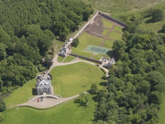 Oblique aerial view of Hopes House, taken from the WSW.