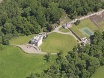 Oblique aerial view of Hopes House, taken from the SW.