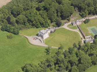 Oblique aerial view of Hopes House, taken from the SSW.