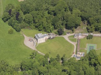 Oblique aerial view of Hopes House, taken from the W.