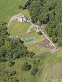 Oblique aerial view of Hopes House, taken from the SE.