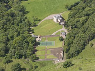 Oblique aerial view of Hopes House, taken from the SE.