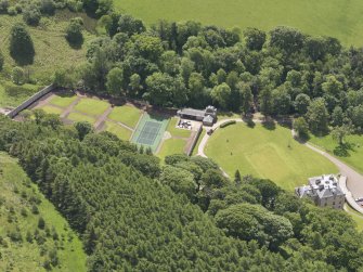 Oblique aerial view of Hopes House, taken from the NW.