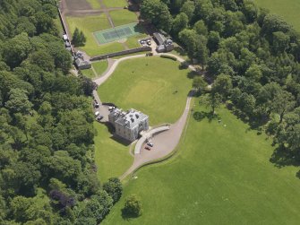 Oblique aerial view of Hopes House, taken from the WNW.