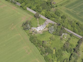 Oblique aerial view of Bolton Muir Country House, taken from the S.