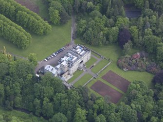 Oblique aerial view of Whittingehame House, taken from the W.