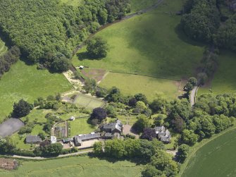 Oblique aerial view of Whittingehame House Stables, taken from the NW.