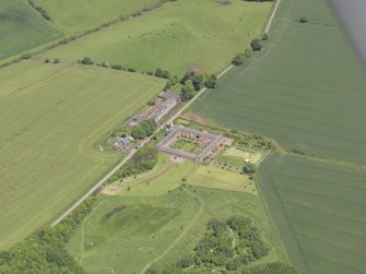 Oblique aerial view of Eastfield Farmstead, taken from the NE.