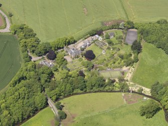 Oblique aerial view of Whittingehame House Stables, taken from the SSE.
