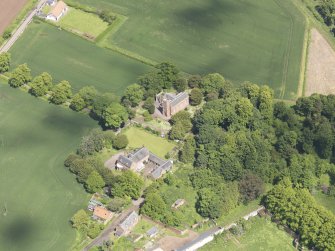 Oblique aerial view of Whittingehame Parish Church, taken from the S.