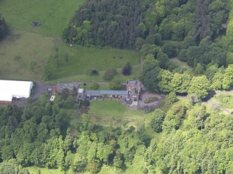 Oblique aerial view of Whittingehame Tower, taken from the SE.