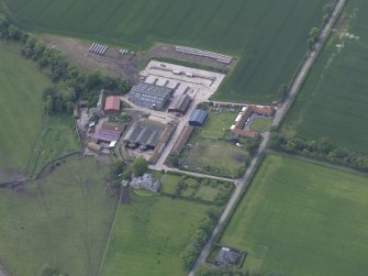 Oblique aerial view of Bielgrange farmstead, taken from the NE.