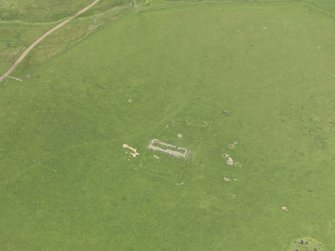 Oblique aerial view of Penshiel Grange, taken from the S.