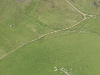 Oblique aerial view of Penshiel Grange, taken from the SE.