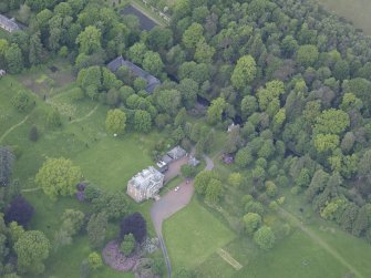 Oblique aerial view of Longformacus House, taken from the SE.