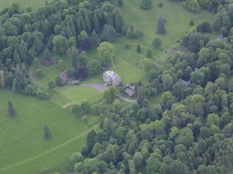 Oblique aerial view of Longformacus House, taken from the NNE.