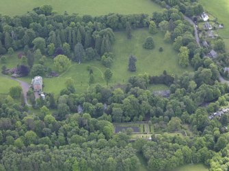 Oblique aerial view of Longformacus House, taken from the N.