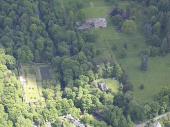 Oblique aerial view of Longformacus House, taken from the W.