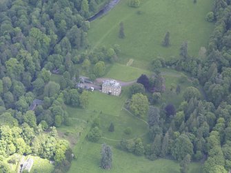 Oblique aerial view of Longformacus House, taken from the WSW.