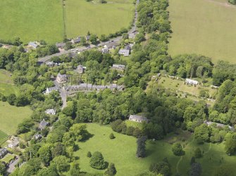 Oblique aerial view of Longformacus village, taken from the SSE.