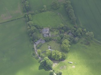 Oblique aerial view of Bonkyl and Preston Parish Church, taken from the N.