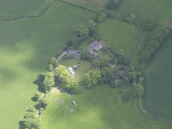 Oblique aerial view of Bonkyl and Preston Parish Church, taken from the NW.