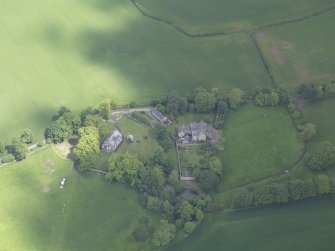 Oblique aerial view of Bonkyl and Preston Parish Church, taken from the SW.