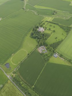 General oblique aerial view of Wedderburn Castle, taken from the NW.