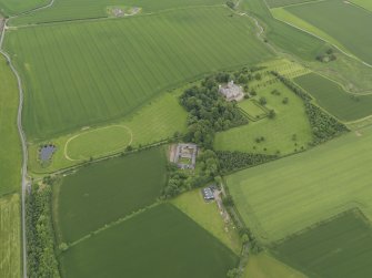 General oblique aerial view of Wedderburn Castle, taken from the W.