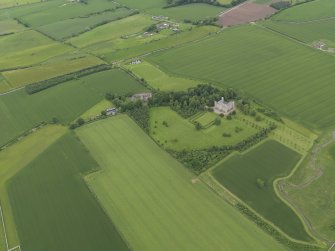 General oblique aerial view of Wedderburn Castle, taken from the S.