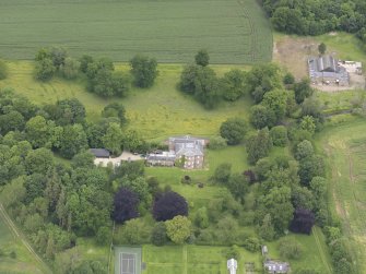 Oblique aerial view of Swinton House, taken from the SSE.