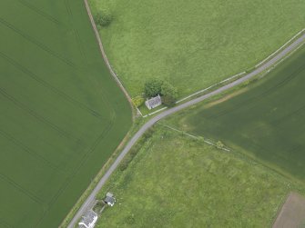 Oblique aerial view of Hoselaw Chapel, taken from the S.