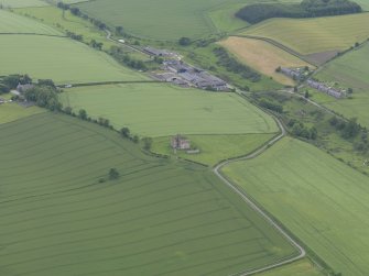 General oblique aerial view of Cessford Castle, taken from the ENE.
