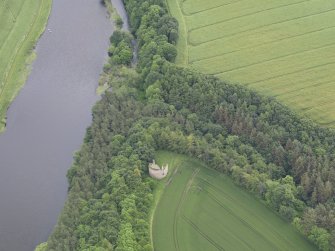 Oblique aerial view of Littledean Tower, taken from the W.