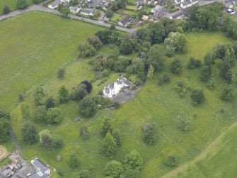 Oblique aerial view of Lessudden House, taken from the NE.
