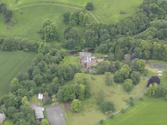 Oblique aerial view of Cowdenknowes House, taken from the NE.