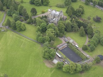Oblique aerial view of Glemayne House, taken from the WNW.