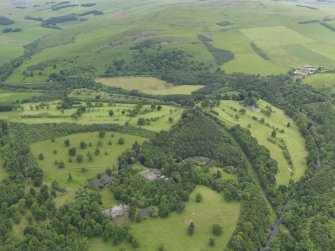 Oblique aerial view of Torwoodlee Golf Course, taken from the S.