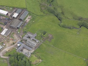 Oblique aerial view of Colmslie Tower, taken from the SW.