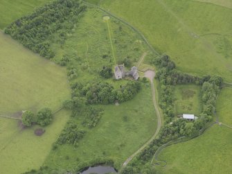 Oblique aerial view of Hillslap Tower, taken from the NE.