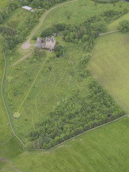 Oblique aerial view of Hillslap Tower, taken from the S.