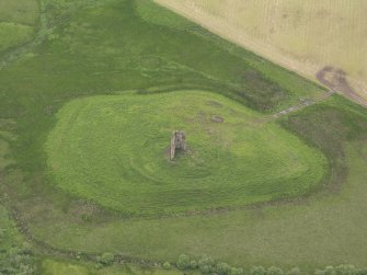 Oblique aerial view of Corsbie Tower, taken from the SE.