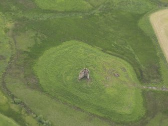 Oblique aerial view of Corsbie Tower, taken from the E.
