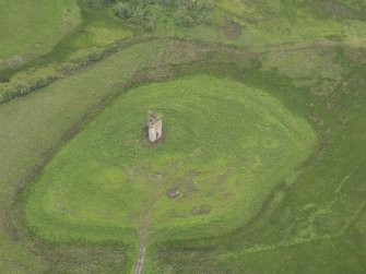 Oblique aerial view of Corsbie Tower, taken from the N.