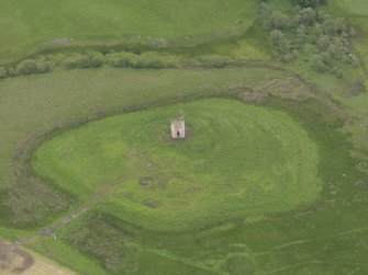 Oblique aerial view of Corsbie Tower, taken from the NW.