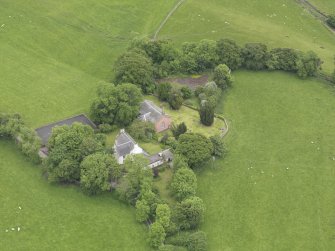 Oblique aerial view of Channelkirk Church, taken from the SW.
