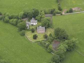 Oblique aerial view of Channelkirk Church, taken from the SSE.