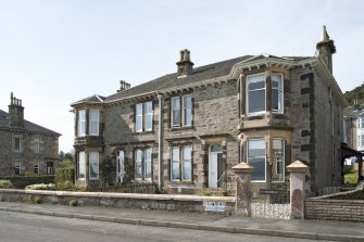 General view of 21, 22, 23 and 24 Pointhouse Crescent, Port Bannatyne, Bute, from N